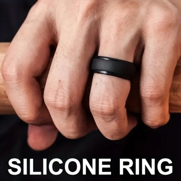 Men's Silicone Ring For Outdoor Sports Ring - Picture 4 of 5